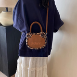 Ndyad print plush patchwork tote bag crossbody bag HZ1024
