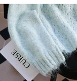 Ndyad Sequined 3D Flower Knitted Sweater HZ1024