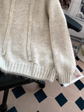 Ndyad Loose Hooded Pullover Grey Sweater 2025 New Style Knitwear HZ1024