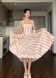 Ndyad Halter Neck A-line Formal Dresses Floral Birthday Dresses HZ1024