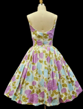 Ndyad Spaghetti Straps A-Line Formal Dresses£¬Sweet Floral Birthday Dresses, Sleeveless Homecoming Dresses HZ1024