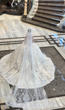 Ndyad Strapless Ball Gown Tulle Luxury Wedding Dresses Applique White Bridal Gowns HZ1024