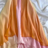 Ndyad Spaghetti Straps Chiffon Colorful Party Dress Gothic Short Prom Dress Homecoming Dresses HZ1024