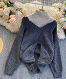 Ndyad Long Sleeve Sweater High Neck Sweater HZ1024